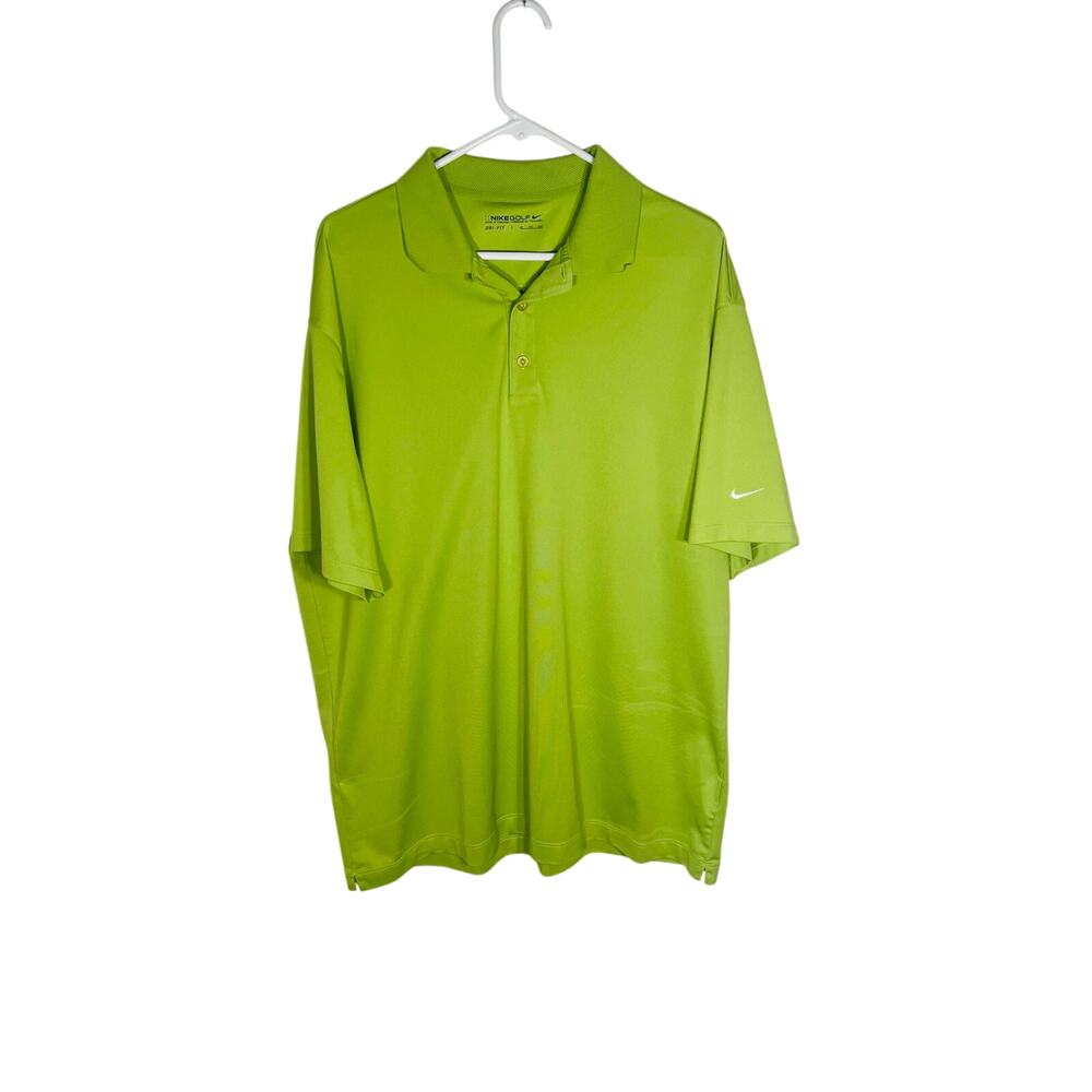 Nike Golf Dri-FIT Polo Shirt Men's XXL Lime Green Short Sleeve